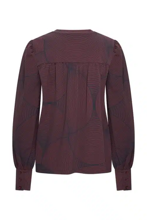 Alternative view of Mi Piace Travel Tara Longsleeve Burgundy Circle