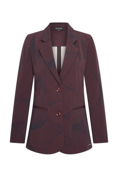 Mi Piace Travel Blazer Circle Burgundy