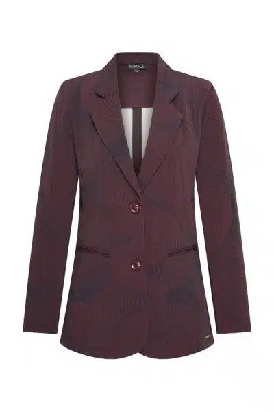 Mi Piace Travel Blazer Circle Burgundy