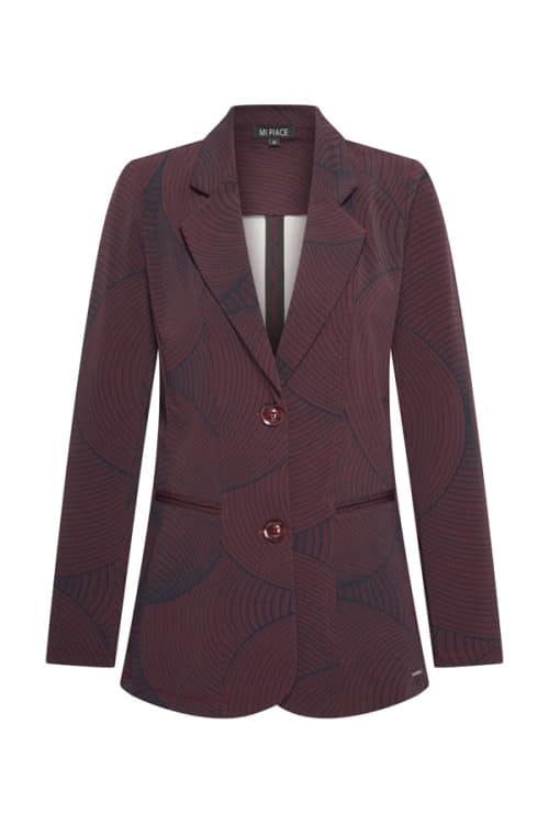 Mi Piace Travel Blazer Circle Burgundy