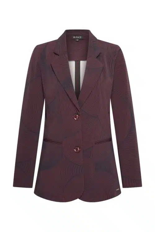 Mi Piace Travel Blazer Circle Burgundy