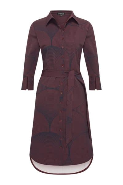 Mi Piace Travel Dress Circle Burgundy