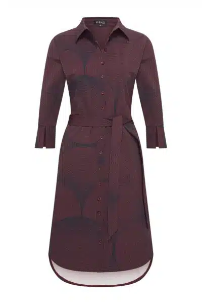 Mi Piace Travel Dress Circle Burgundy