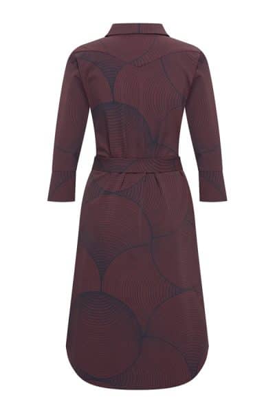 Mi Piace Travel Dress Circle Burgundy - Afbeelding 2