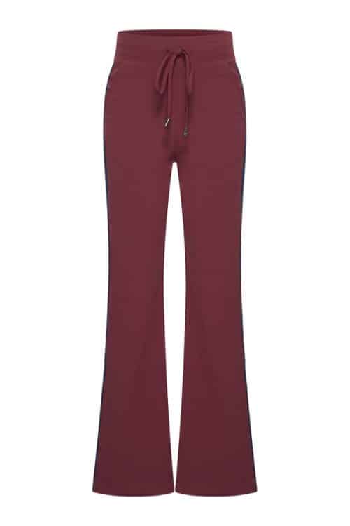 Mi Piace Travel Stripe Pants Burgundy