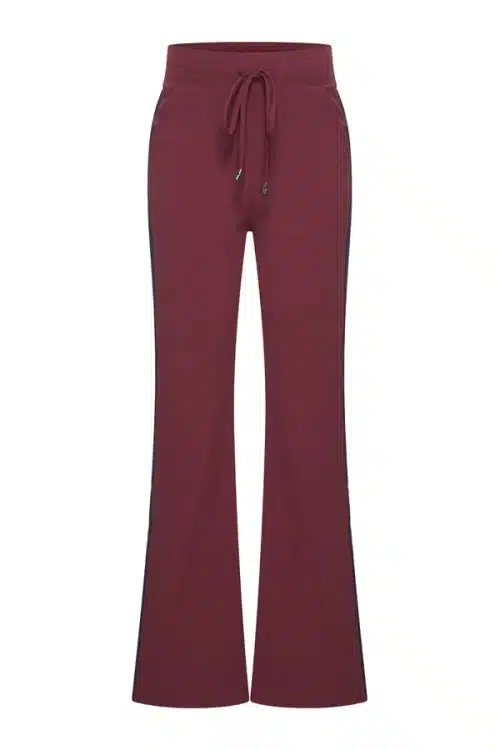 Mi Piace Travel Stripe Pants Burgundy