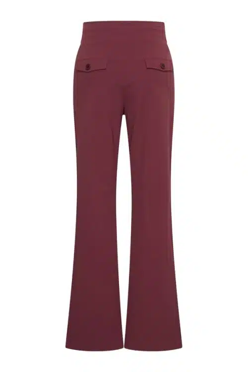 Alternative view of Mi Piace Travel Stripe Pants Burgundy