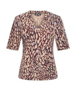Mi Piace Travel V Top Abstracte Burgundy