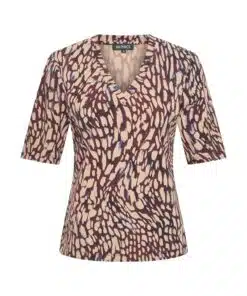 Mi Piace Travel V Top Abstracte Burgundy