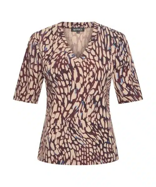 Mi Piace Travel V Top Abstracte Burgundy