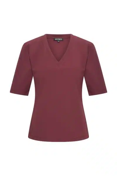 Mi Piace Travel Lois V Top Burgundy