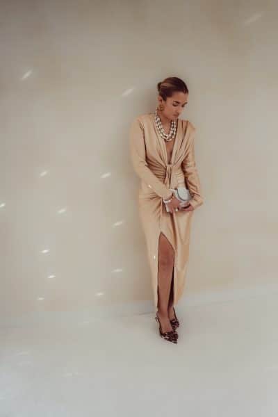 Perfect Long Dress Champagne - Afbeelding 3