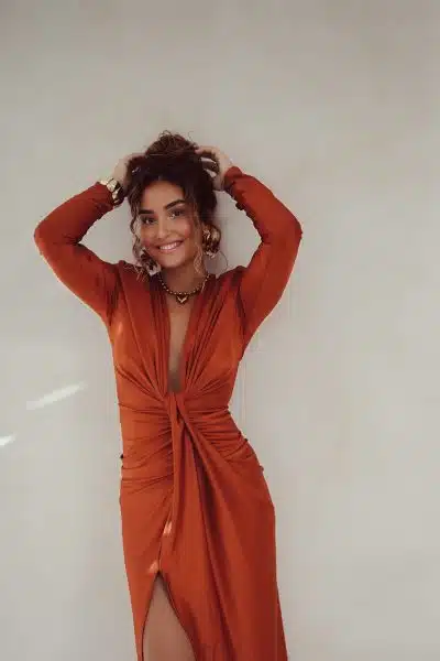 Perfect Long Dress Rust - Afbeelding 4