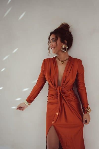 Perfect Long Dress Rust - Afbeelding 5