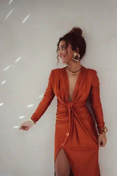 Perfect Long Dress Rust - Afbeelding 5
