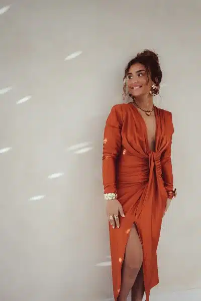 Perfect Long Dress Rust