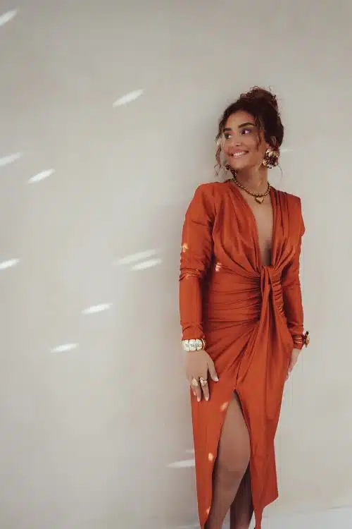 Perfect Long Dress Rust