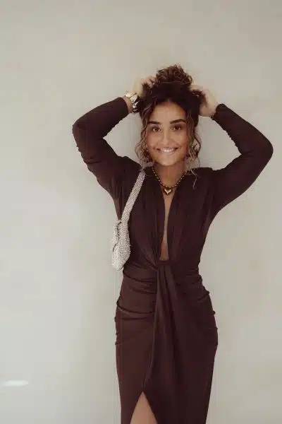 Perfect Long Dress Brown - Afbeelding 6