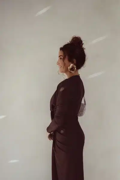 Perfect Long Dress Brown - Afbeelding 4