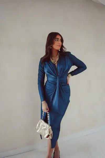 Perfect Long Dress Petrol - Afbeelding 5