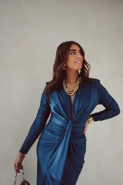 Perfect Long Dress Petrol - Afbeelding 6
