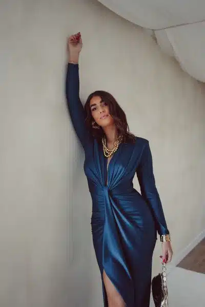 Perfect Long Dress Petrol - Afbeelding 4