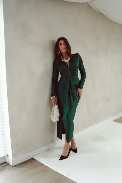 Perfect Long Dress Smaragd - Afbeelding 3
