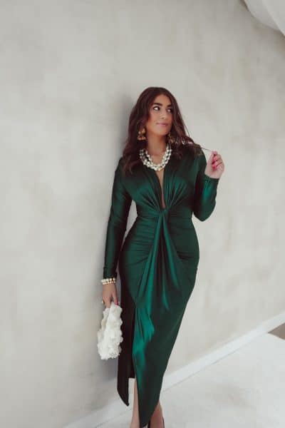 Perfect Long Dress Smaragd - Afbeelding 7