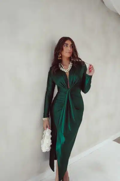 Perfect Long Dress Smaragd - Afbeelding 7