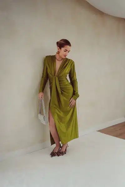 Perfect Long Dress Olive - Afbeelding 4