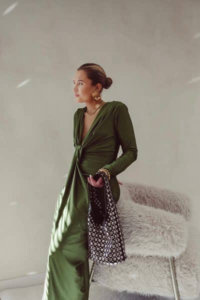 Perfect Long Dress Khaki - Afbeelding 2
