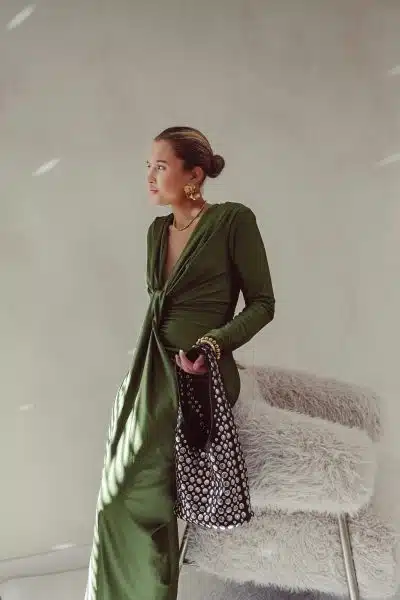 Perfect Long Dress Khaki - Afbeelding 2