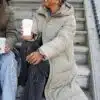 // Long Puffer Coat Soft Green