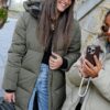 // Long Puffer Coat Khaki