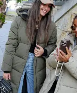 // Long Puffer Coat Khaki