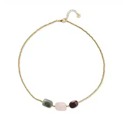 A Beautiful Story Blishful Garnet Rose Necklace