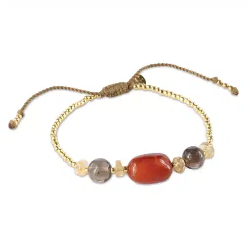 A Beautiful Story Excited Carnelian Smokey Citrine Bracelet