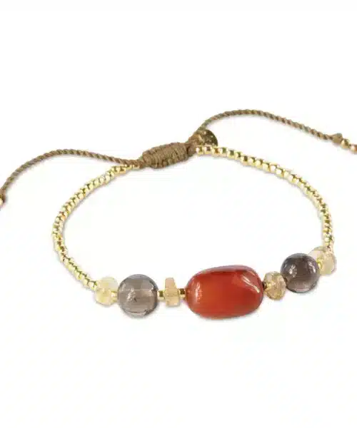 A Beautiful Story Excited Carnelian Smokey Citrine Bracelet