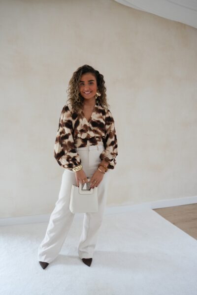 Bodine Blouse Brown - - Afbeelding 6