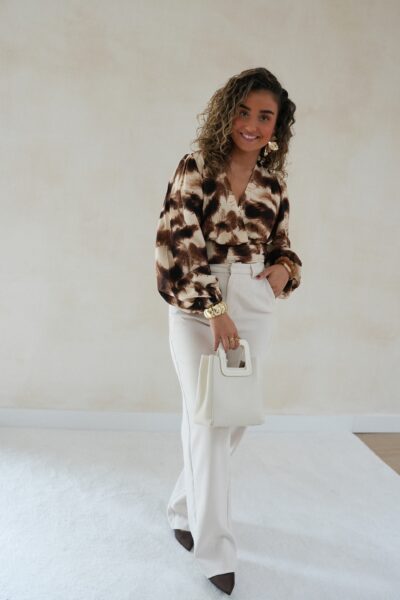 Bodine Blouse Brown - - Afbeelding 7