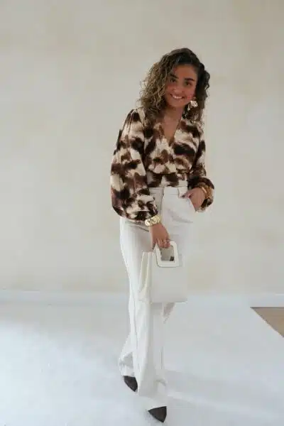 Bodine Blouse Brown - - Afbeelding 7