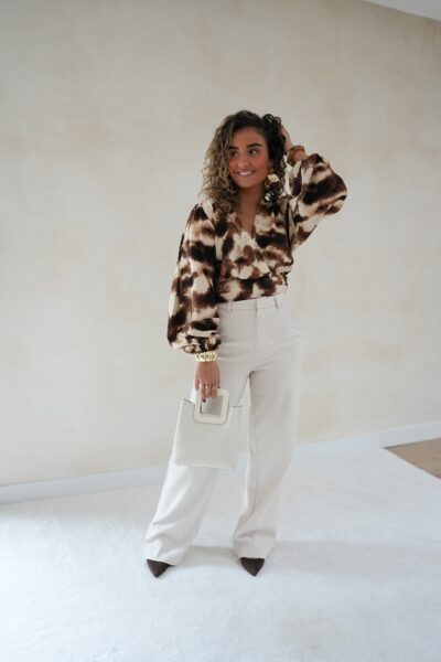 Bodine Blouse Brown - - Afbeelding 3