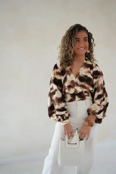 Bodine Blouse Brown - - Afbeelding 8