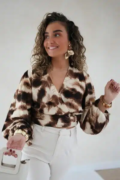 Bodine Blouse Brown - - Afbeelding 9