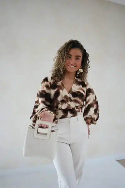 Bodine Blouse Brown - - Afbeelding 5
