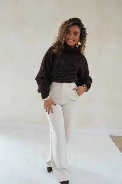 Lucie Lurex Sweater Choco - - Afbeelding 5