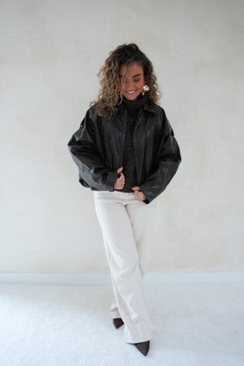 Alternative view of Lizz Leatherlook Jacket Dark Brown -
