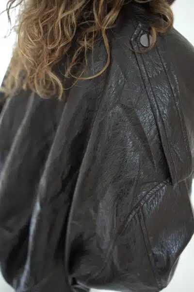 Lizz Leatherlook Jacket Dark Brown - - Afbeelding 8