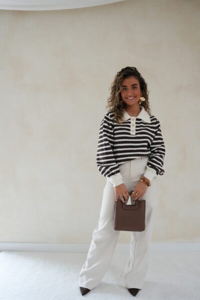 Tatum Sweater Brown Stripes * - Afbeelding 7