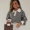 Tatum Sweater Brown Stripes *